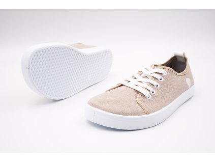 ANATOMIC BAREFOOT TENISKY STARTER ECO - BÉŽOVÉ (Veľkosť 37, Vnútorná dĺžka  topánky v cm 23.4, Vnútorná šírka topánky v cm 9.1)
