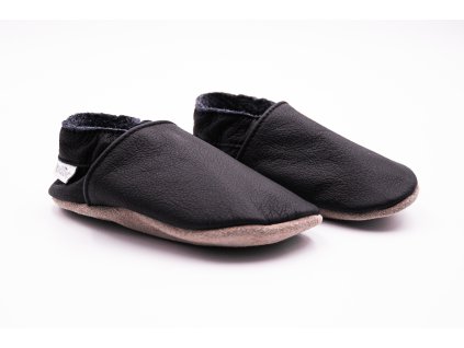 BABICE CAPAČKY BAREFOOT - ČIERNE (Veľkosť 16, Vnútorná dĺžka  topánky v cm 11.7, Vnútorná šírka topánky v cm 5.6)