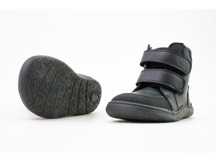 BABY BARE SHOES FEBO WINTER ALL BLACK ASFALTICO (Veľkosť 33)