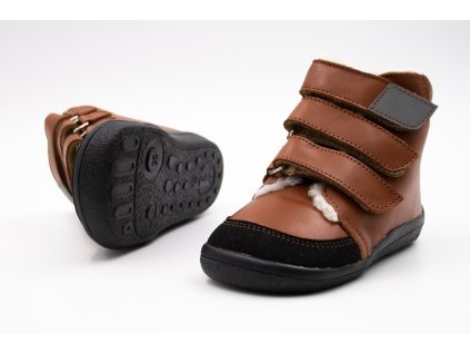 BEDA BAREFOOT ZIMNÉ TOPÁNKY S MEMBRÁNOU - BRUNO (Veľkosť 25, Vnútorná dĺžka  topánky v cm 15.8, Vnútorná šírka topánky v cm 7)