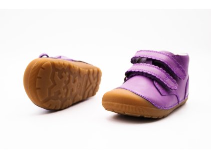 BUNDGAARD PETIT VELCRO STRAP BLONDE - PURPLE (Veľkosť 19, Vnútorná dĺžka  topánky v cm 12, Vnútorná šírka topánky v cm 5.5)