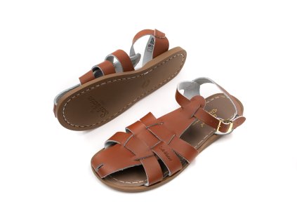 DÁMSKE SANDÁLE SALT-WATER SANDALS SHARK - TAN (Veľkosť 36, Vnútorná dĺžka  topánky v cm 23.3, Vnútorná šírka topánky v cm 8.2)