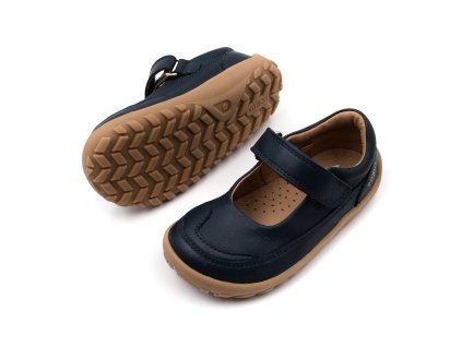 DETSKÉ BAREFOOT BALERÍNKY BOBUX ALPHA LUCY - NAVY (Veľkosť 23, Vnútorná dĺžka  topánky v cm 15.4, Vnútorná šírka topánky v cm 6.4)