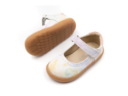 DETSKÉ BAREFOOT BALERÍNKY PRIMIGI - RAINBOW (Veľkosť 20, Vnútorná dĺžka  topánky v cm 12.5, Vnútorná šírka topánky v cm 5.8)