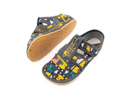 DETSKÉ BAREFOOT PAPUČE ANATOMIC FOOTWEAR - MACHINES B (Veľkosť 24, Vnútorná dĺžka  topánky v cm 15.2, Vnútorná šírka topánky v cm 6.4)