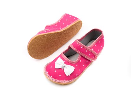 DETSKÉ BAREFOOT PAPUČE ANATOMIC FOOTWEAR - RASPBERRY A (Veľkosť 24, Vnútorná dĺžka  topánky v cm 15.2, Vnútorná šírka topánky v cm 6.4)