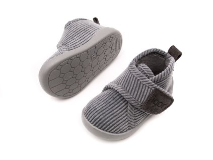 DETSKÉ BAREFOOT PAPUČE IGOR SHOES HOMIE - GRIS (Veľkosť 20, Vnútorná dĺžka  topánky v cm 12.7, Vnútorná šírka topánky v cm 5.7)