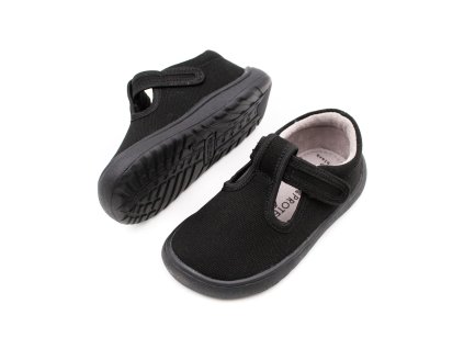 DETSKÉ BAREFOOT PAPUČE PROTETIKA - KIRBY BLACK (Veľkosť 20, Vnútorná dĺžka  topánky v cm 12.7, Vnútorná šírka topánky v cm 5.7)