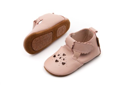 DETSKÉ BAREFOOT PROTIŠMYKOVÉ CAPAČKY - ADOBE ROSE (Veľkosť 17, Vnútorná dĺžka  topánky v cm 11.6, Vnútorná šírka topánky v cm 5.2)