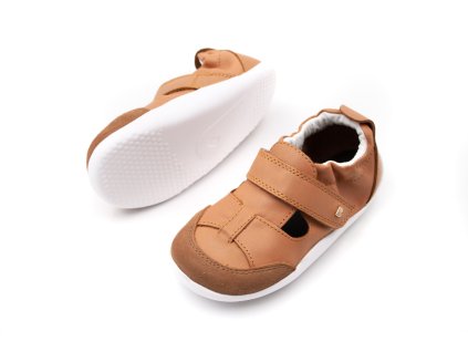 DETSKÉ BAREFOOT SANDÁLKY BOBUX XPLORER BEAU - SANDSTORM (Veľkosť 18, Vnútorná dĺžka  topánky v cm 11.7, Vnútorná šírka topánky v cm 5.4)