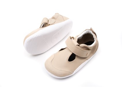 DETSKÉ BAREFOOT SANDÁLKY BOBUX XPLORER SCOUT - WOODASH (Veľkosť 18, Vnútorná dĺžka  topánky v cm 11.7, Vnútorná šírka topánky v cm 5.4)