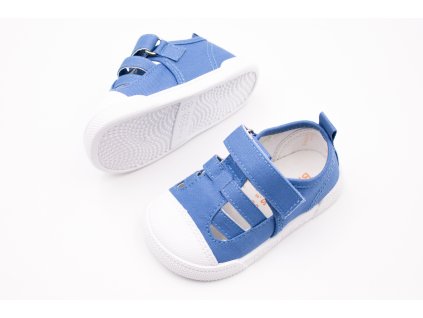 DETSKÉ BAREFOOT SANDÁLKY CRIO'S LIMON - AZUL BLUE (Veľkosť 20, Vnútorná dĺžka  topánky v cm 12.5, Vnútorná šírka topánky v cm 6.1)