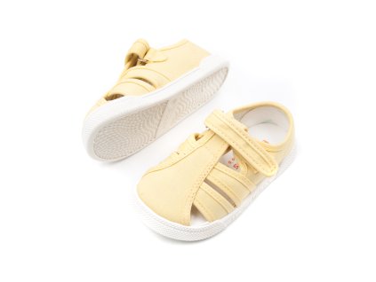 DETSKÉ BAREFOOT SANDÁLKY CRIO'S MANGO - AMARILLO (Veľkosť 20, Vnútorná dĺžka  topánky v cm 12.5, Vnútorná šírka topánky v cm 6.1)