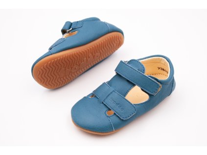 DETSKÉ BAREFOOT SANDÁLKY FRODDO PREWALKERS SANDAL - DENIM (Veľkosť 18, Vnútorná dĺžka  topánky v cm 11.6, Vnútorná šírka topánky v cm 5.4)