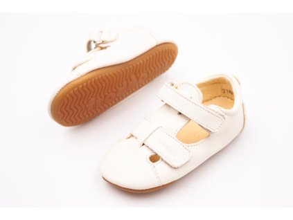 DETSKÉ BAREFOOT SANDÁLKY FRODDO PREWALKERS SANDAL - WHITE (Veľkosť 20, Vnútorná dĺžka  topánky v cm 12.6, Vnútorná šírka topánky v cm 5.6)