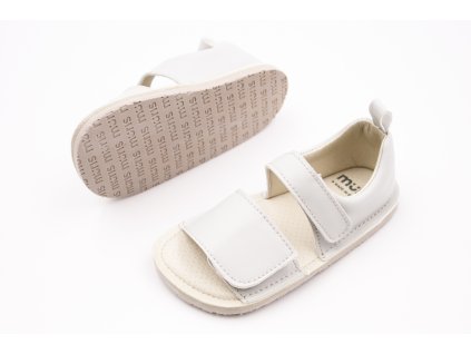 DETSKÉ BAREFOOT SANDÁLKY MURIS CRETA - LIGHT GRAY (Veľkosť 20, Vnútorná dĺžka  topánky v cm 12.9, Vnútorná šírka topánky v cm 5.6)
