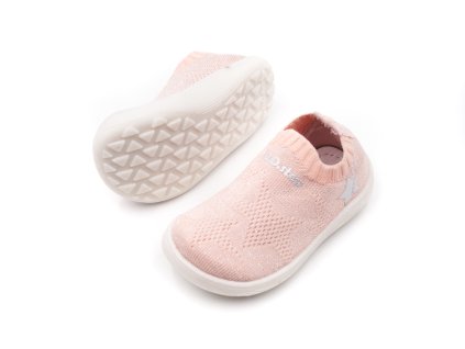 DETSKÉ BAREFOOT SIEŤOVANÉ TENISKY D.D.STEP 093 - BABY PINK (Veľkosť 22, Vnútorná dĺžka  topánky v cm 14, Vnútorná šírka topánky v cm 6.2)