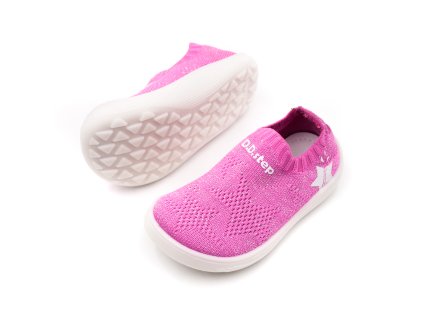 DETSKÉ BAREFOOT SIEŤOVANÉ TENISKY D.D.STEP 093 - DARK PINK (Veľkosť 22, Vnútorná dĺžka  topánky v cm 14, Vnútorná šírka topánky v cm 6.2)