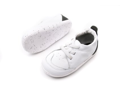 DETSKÉ BAREFOOT TENISKY BOBUX XPLORER SPORT - WHITE + SMOKE (Veľkosť 18, Vnútorná dĺžka  topánky v cm 11.7, Vnútorná šírka topánky v cm 5.4)