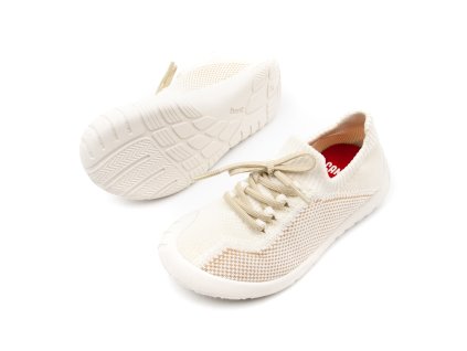 DETSKÉ BAREFOOT TENISKY CAMPER PEU PATH - BEIGE (Veľkosť 27, Vnútorná dĺžka  topánky v cm 17.2, Vnútorná šírka topánky v cm 7.0)