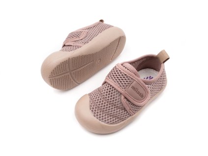 DETSKÉ BAREFOOT TENISKY MILASH FUN SHOES - BÉŽOVÉ (Veľkosť 20, Vnútorná dĺžka  topánky v cm 13.1, Vnútorná šírka topánky v cm 5.9)