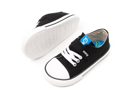 DETSKÉ BAREFOOT TENISKY MTNG. MUSTANG FREE - CANVER BLACK (Veľkosť 27, Vnútorná dĺžka  topánky v cm 16.8, Vnútorná šírka topánky v cm 7.1)