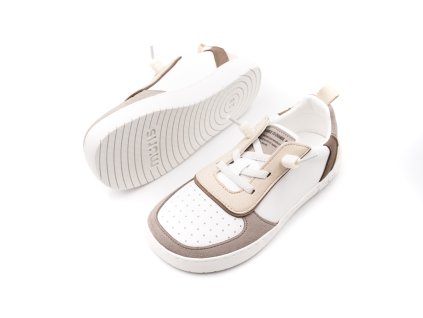 DETSKÉ BAREFOOT TENISKY MURIS NUUK JUNIOR -  TAUPE (Veľkosť 28, Vnútorná dĺžka  topánky v cm 17.9, Vnútorná šírka topánky v cm 7)