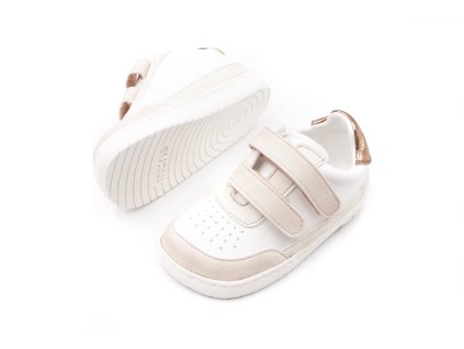DETSKÉ BAREFOOT TENISKY MURIS PETRA MINI - NUDE GOLD (Veľkosť 20, Vnútorná dĺžka  topánky v cm 12.5, Vnútorná šírka topánky v cm 6)