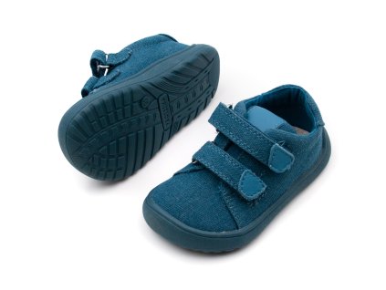 DETSKÉ BAREFOOT TENISKY PROTETIKA - KORO BLUE (Veľkosť 19, Vnútorná dĺžka  topánky v cm 12.1, Vnútorná šírka topánky v cm 5.5)