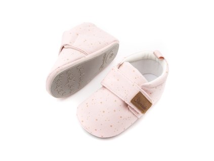 DETSKÉ BAREFOOT TEXTILNÉ CAPAČKY STERNTALER - ROSA DOT (Veľkosť 17, Vnútorná dĺžka  topánky v cm 11.4, Vnútorná šírka topánky v cm 5.4)