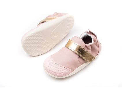 DETSKÉ BAREFOOT TOPÁNKY BOBUX XPLORER GO - BALLET PINK GOLD (Veľkosť 18, Vnútorná dĺžka  topánky v cm 11.7, Vnútorná šírka topánky v cm 5.4)