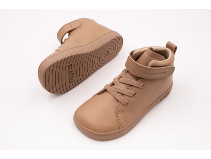 DETSKÉ BAREFOOT TOPÁNKY MURIS OSLO JUNIOR - CHESTNUT BROWN (Veľkosť 28, Vnútorná dĺžka  topánky v cm 17.9, Vnútorná šírka topánky v cm 7)