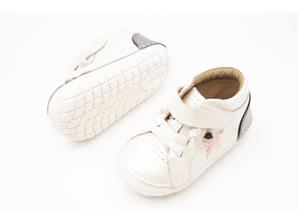 DETSKÉ BAREFOOT TOPÁNKY OLD SOLES CHAMPSTER PAVE - NARCADO BLANCO PINK FAUX (Veľkosť 20, Vnútorná dĺžka  topánky v cm 12.4, Vnútorná šírka topánky v cm 5.7)