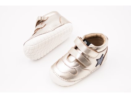 DETSKÉ BAREFOOT TOPÁNKY OLD SOLES TEAM PAVE - TITANIUM GLAM (Veľkosť 20, Vnútorná dĺžka  topánky v cm 12.4, Vnútorná šírka topánky v cm 5.7)