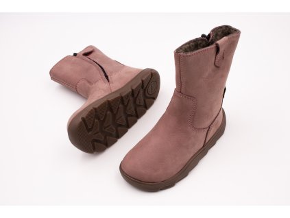 DETSKÉ BAREFOOT ZIMNÉ TOPÁNKY FRODDO ZERU TEX BOOT - DARK PINK (Veľkosť 24, Vnútorná dĺžka  topánky v cm 15.5, Vnútorná šírka topánky v cm 6.4)