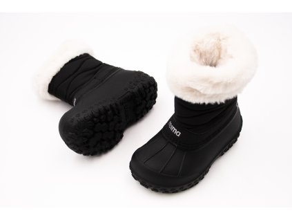 DETSKÉ FUNKČNÉ SNEHULE REIMA MUHVARI - BLACK (Veľkosť 22, Vnútorná dĺžka  topánky v cm 15, Vnútorná šírka topánky v cm 6.3)