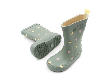 DETSKÉ GUMÁKY BUNDGAARD CHARLY HIGH NEW - STRAWBERRIES (Veľkosť 23, Vnútorná dĺžka  topánky v cm 15, Vnútorná šírka topánky v cm 6.4)