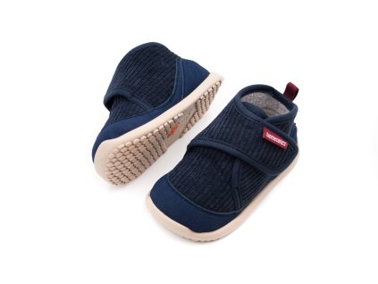 DETSKÉ PAPUČE BIOMECANICS WIDER HOME - AZUL MARINO (Veľkosť 19, Vnútorná dĺžka  topánky v cm 12.4, Vnútorná šírka topánky v cm 5.7)