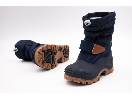 DETSKÉ SNEHULE FINN - NAVY (Veľkosť 25, Vnútorná dĺžka  topánky v cm 15.4, Vnútorná šírka topánky v cm 6.2)