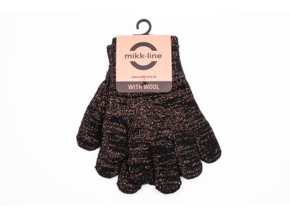 DETSKÉ TRBLIETAVÉ RUKAVICE S VLNOU MIKK-LINE MAGIC - BLACK (Veľkosť 1 - 3 roky)