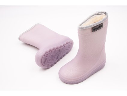 DETSKÉ ZATEPLENÉ GUMÁKY ENFANT THERMO BOOTS GLITTER - BURNISHED LILAC (Veľkosť 22, Vnútorná dĺžka  topánky v cm 13.4, Vnútorná šírka topánky v cm 5.7)