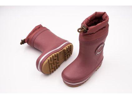 DETSKÉ ZATEPLENÉ GUMÁKY MIKK-LINE - ROSA BROWN (Veľkosť 21, Vnútorná dĺžka  topánky v cm 14.2, Vnútorná šírka topánky v cm 6.2)