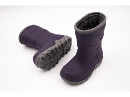 DETSKÉ ZATEPLENÉ GUMÁKY MIKK-LINE THERMAL BOOTS - NIGHTSHADE (Veľkosť 23, Vnútorná dĺžka  topánky v cm 15.1, Vnútorná šírka topánky v cm 6.4)