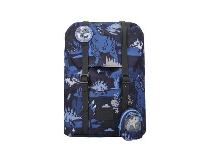 Frii Retro Blue Dinosaur front skolesekk 1kl 22L 2024