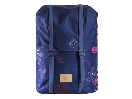 blue kiss front skolesekk friiofnorway