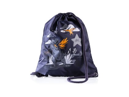 gymbag retro dinosaur black