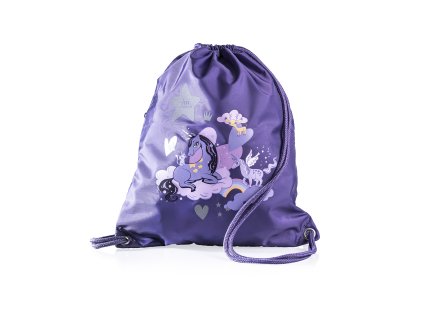 gymbag retro unicorn purple