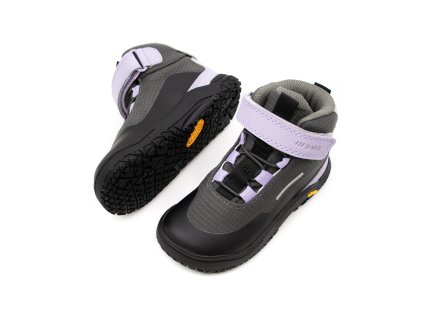 FUNKČNÉ BAREFOOT TOPÁNKY PRIMIGI BAREFLY VIBRAM - ROLL GRIGIO LILA (Veľkosť 24, Vnútorná dĺžka  topánky v cm 15.6, Vnútorná šírka topánky v cm 6)