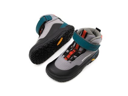 FUNKČNÉ BAREFOOT TOPÁNKY PRIMIGI BAREFLY VIBRAM - ROLL GRIGIO PETROL (Veľkosť 24, Vnútorná dĺžka  topánky v cm 15.6, Vnútorná šírka topánky v cm 6)