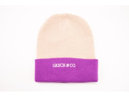 GRECH & CO. PLETENÁ OBOJSTRANNÁ ČIAPKA - OAT+ASTER (Veľkosť 3 - 8 rokov)